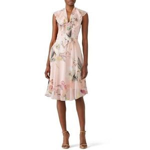 COOPER STREET Flora Chiffon Facade Shift Dress 4R